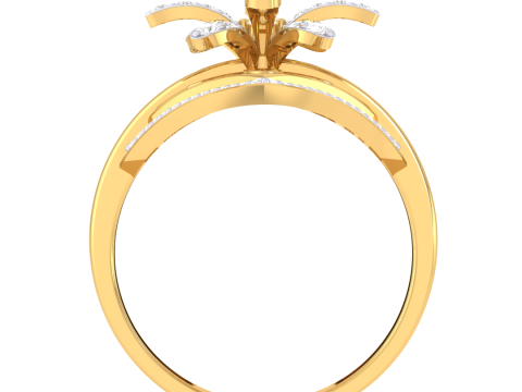 Printable 3D jewelry model of Lady diamond ring 3D Model