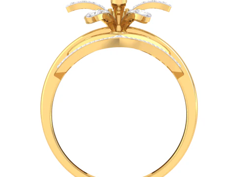 Printable 3D jewelry model of Lady diamond ring 3D Model