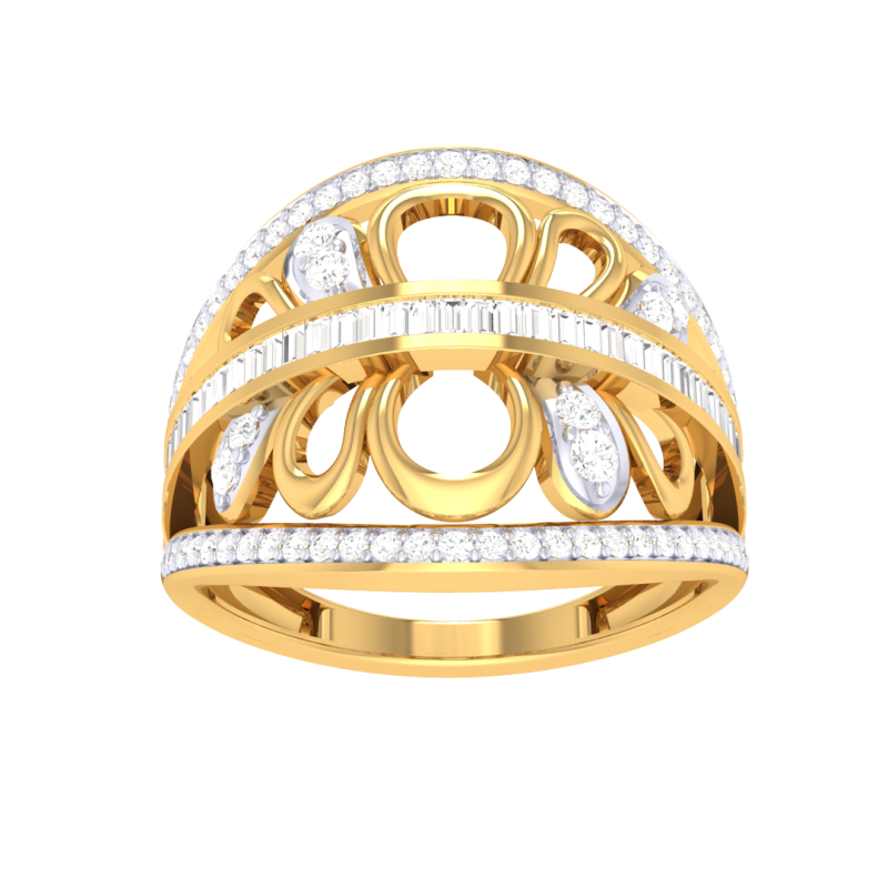 Printable 3D jewelry model of Lady diamond ring Modelo 3D .c4d .max .obj .3ds .fbx .stl .blend