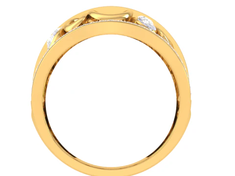 Printable 3D jewelry model of Lady diamond ring 3D Model