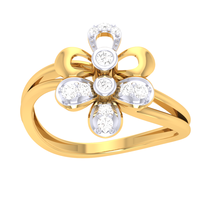 Printable 3D jewelry model of Lady diamond ring 3D 모델 .c4d .max .obj .3ds .fbx .stl .blend