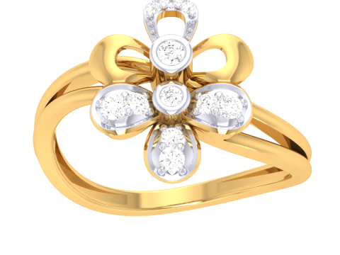 Printable 3D jewelry model of Lady diamond ring 3D Model