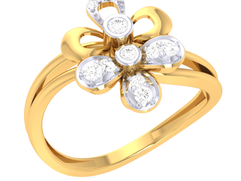 Printable 3D jewelry model of Lady diamond ring 3D 모델
