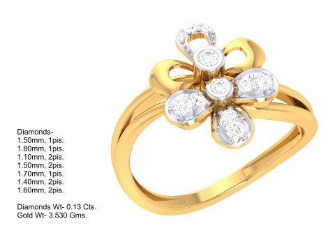 Printable 3D jewelry model of Lady diamond ring 3D 모델