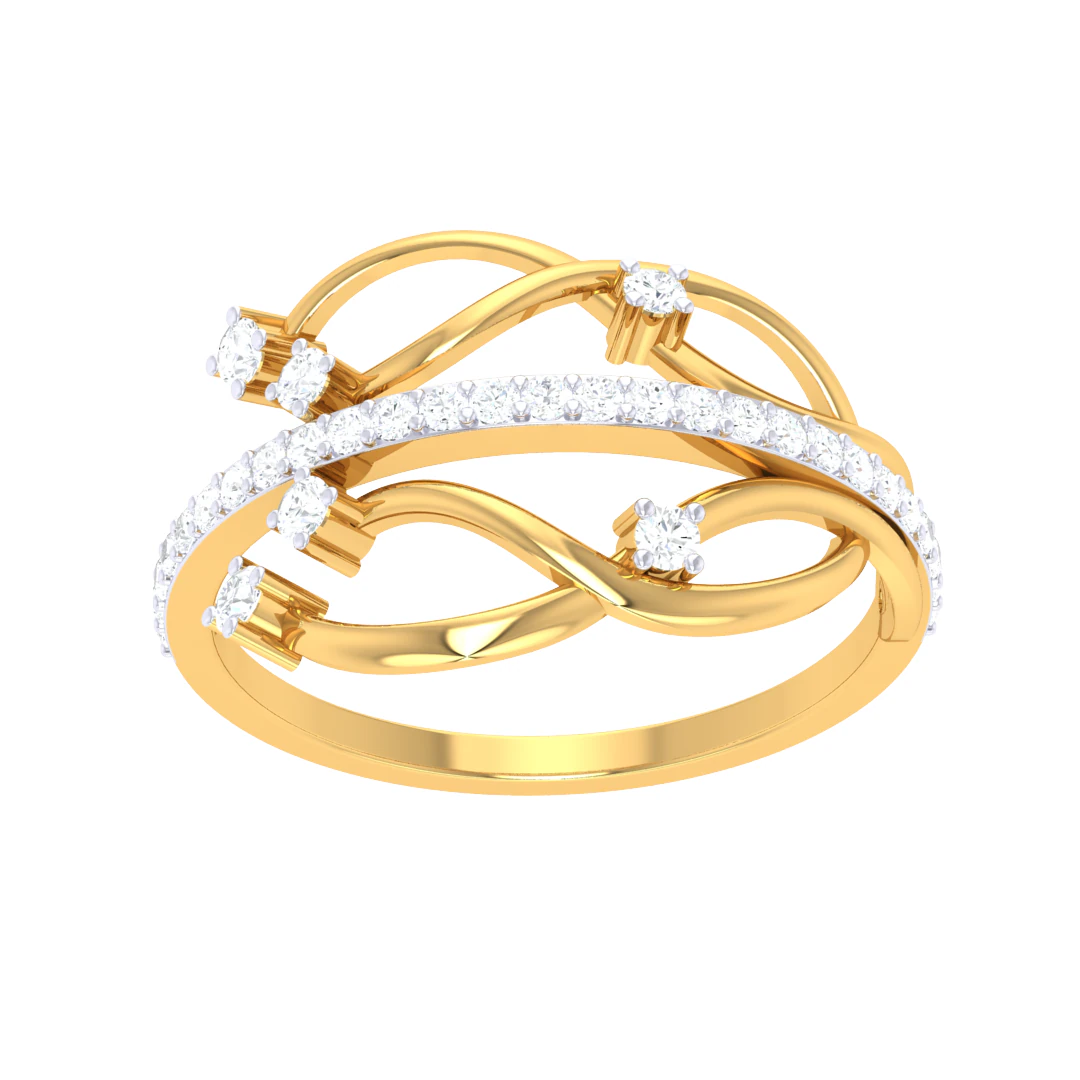 Printable 3D jewelry model of Lady diamond ring 3D Model .c4d .max .obj .3ds .fbx .stl .blend 