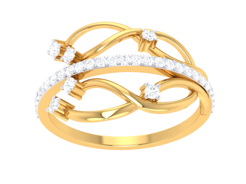 Printable 3D jewelry model of Lady diamond ring Model 3D