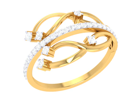 Printable 3D jewelry model of Lady diamond ring 3D Model