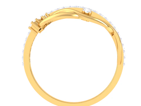 Printable 3D jewelry model of Lady diamond ring 3D Model