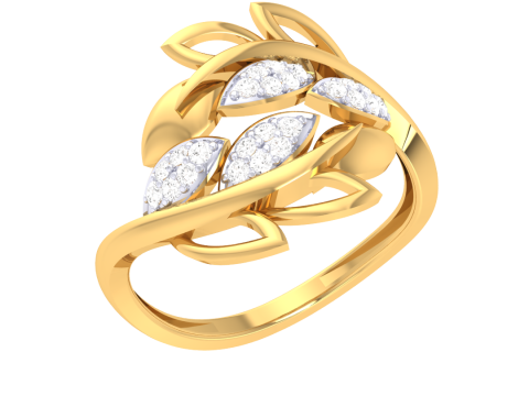 Printable 3D jewelry model of Lady diamond ring 3Dモデル