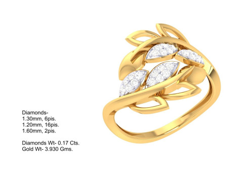 Printable 3D jewelry model of Lady diamond ring 3Dモデル