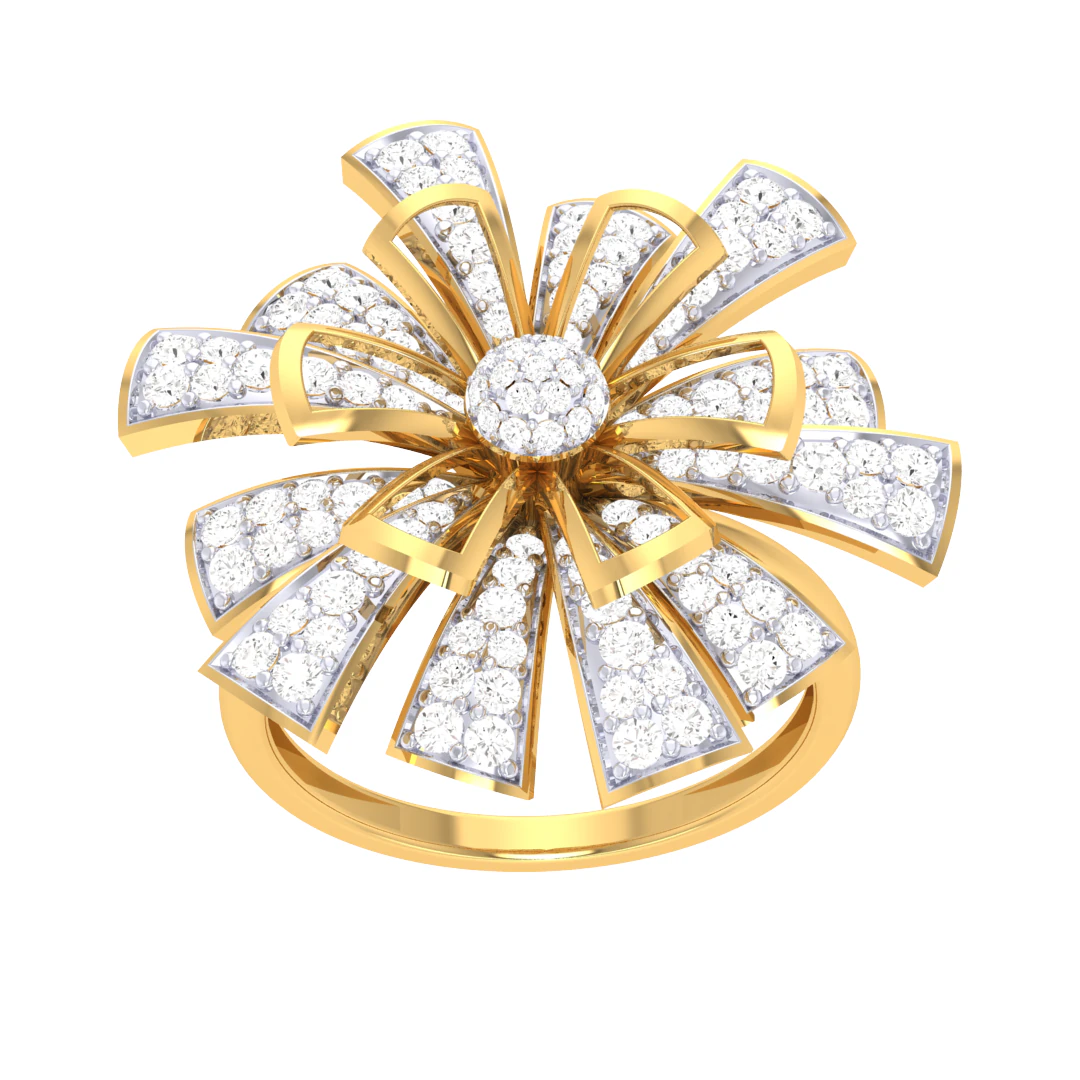 Printable 3D jewelry model of Lady diamond ring 3D Model .c4d .max .obj .3ds .fbx .stl .blend