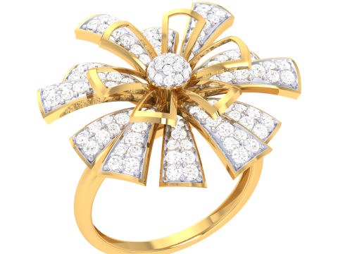 Printable 3D jewelry model of Lady diamond ring Model 3D