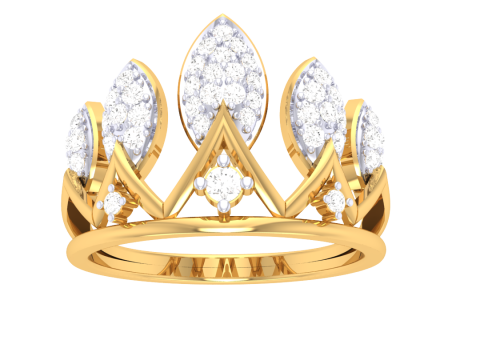 Printable 3D jewelry model of Lady diamond ring Model 3D