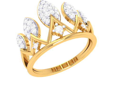 Printable 3D jewelry model of Lady diamond ring 3D Модель