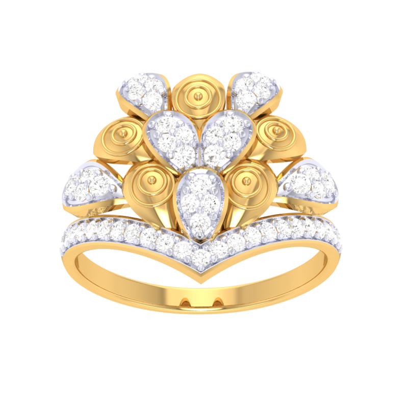 Printable 3D jewelry model of Lady diamond ring Model 3D .c4d .max .obj .3ds .fbx .stl .blend