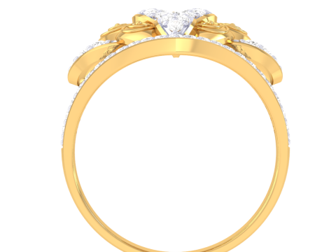 Printable 3D jewelry model of Lady diamond ring Model 3D