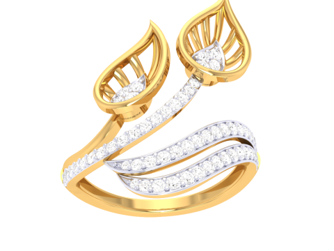 Printable 3D jewelry model of Lady diamond ring 3D 모델