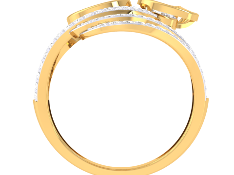 Printable 3D jewelry model of Lady diamond ring 3Dモデル