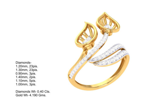 Printable 3D jewelry model of Lady diamond ring 3Dモデル