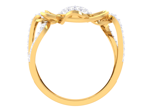 Printable 3D jewelry model of Lady diamond ring Modelo 3D