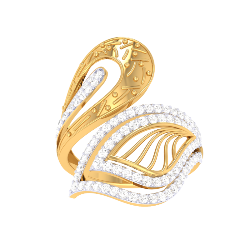 Printable 3D jewelry model of Lady diamond ring 3D मॉडल .c4d .max .obj .3ds .fbx .stl .blend 