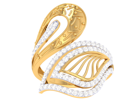 Printable 3D jewelry model of Lady diamond ring Modello 3D