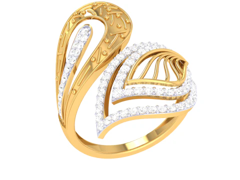Printable 3D jewelry model of Lady diamond ring 3D Model