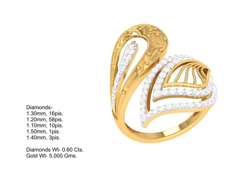 Printable 3D jewelry model of Lady diamond ring 3D मॉडल