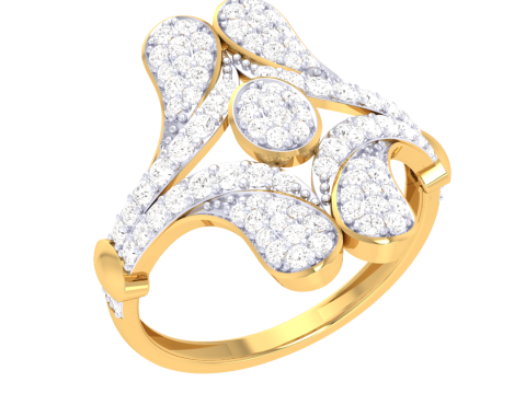 Printable 3D jewelry model of Lady diamond ring Model 3D