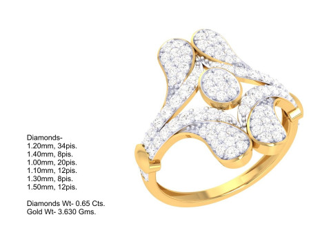 Printable 3D jewelry model of Lady diamond ring Model 3D