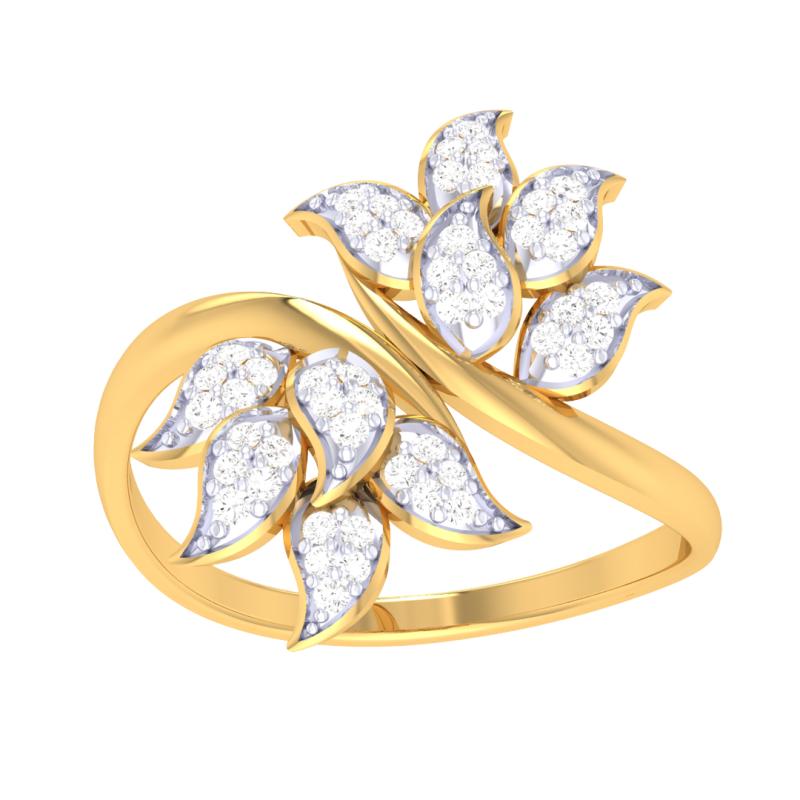 Printable 3D jewelry model of Lady diamond ring 3D Model .c4d .max .obj .3ds .fbx .stl .blend 