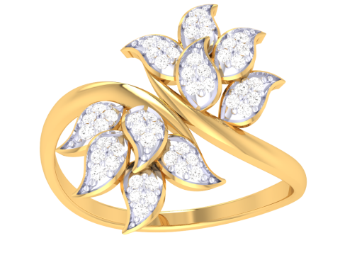 Printable 3D jewelry model of Lady diamond ring Model 3D