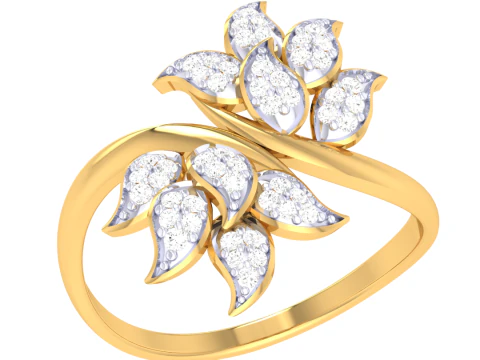 Printable 3D jewelry model of Lady diamond ring 3D Model