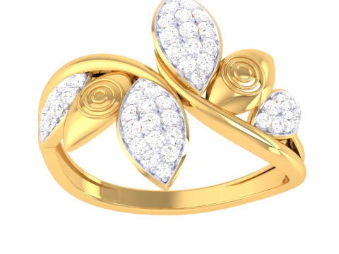 Modello di gioiello stampabile in 3D dell'anello con diamante Lady Modello 3D