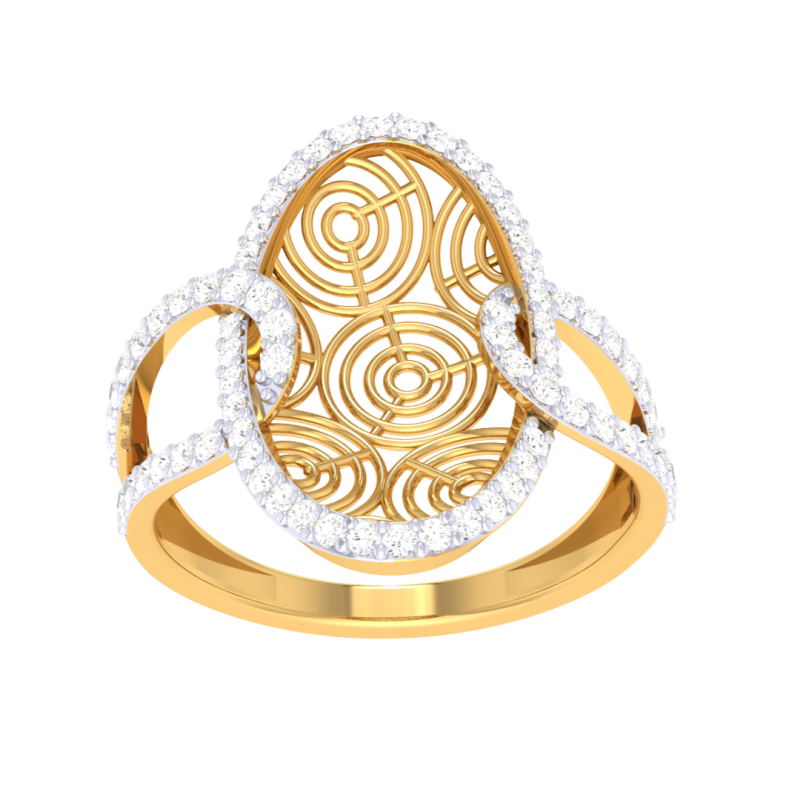 Printable 3D jewelry model of Lady diamond ring 3D Modell .c4d .max .obj .3ds .fbx .stl .blend 