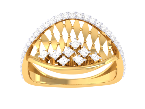 Printable 3D jewelry model of Lady diamond ring 3D 모델
