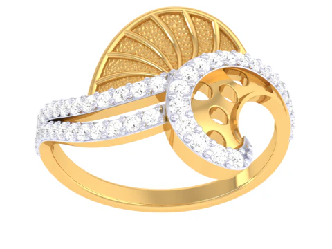 Model biżuterii 3D do druku z diamentowym pierścionkiem Lady Model 3D