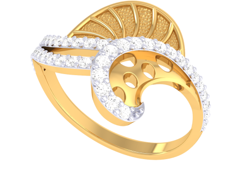 Printable 3D jewelry model of Lady diamond ring 3D मॉडल