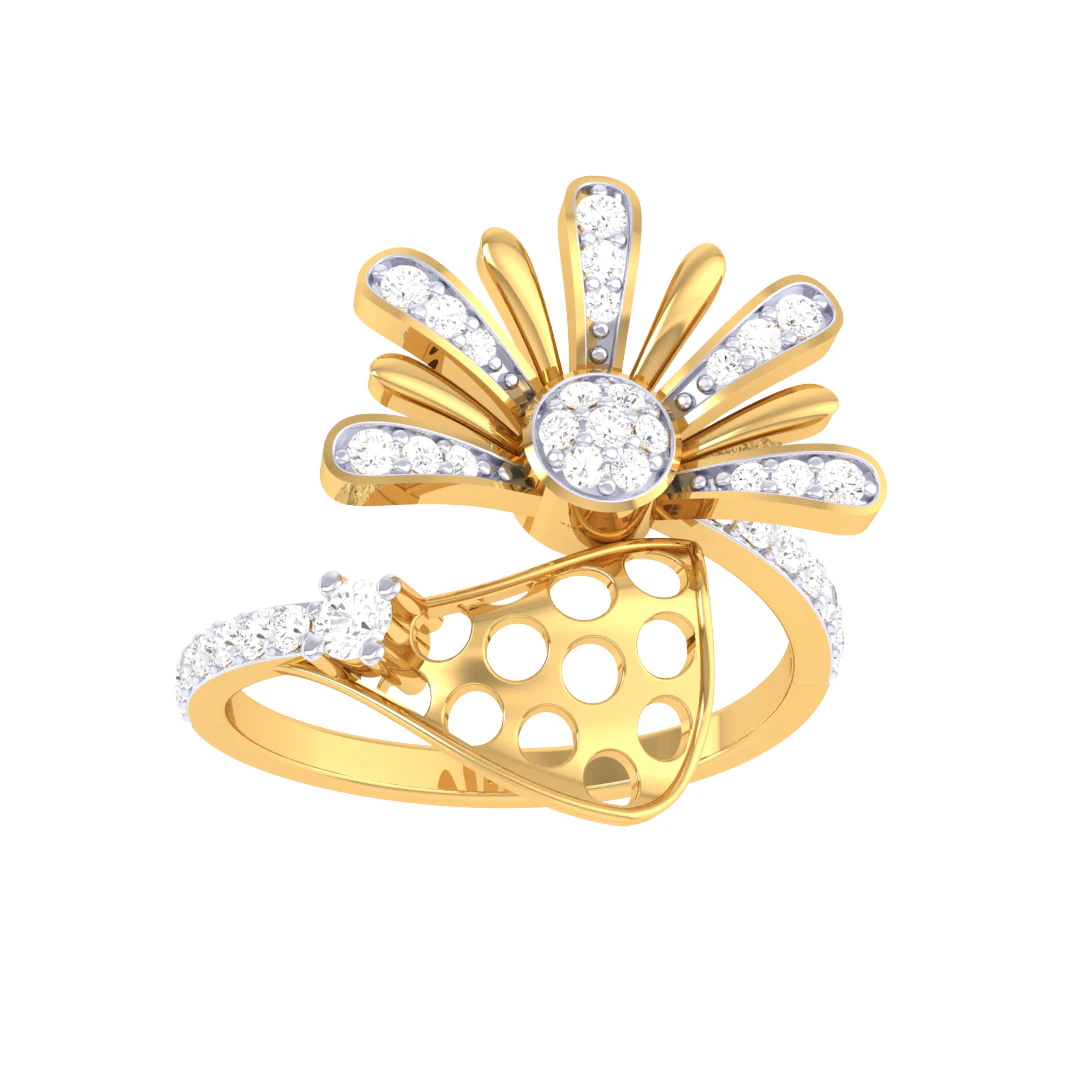 Printable 3D jewelry model of Lady diamond ring 3D Model .c4d .max .obj .3ds .fbx .stl .blend 