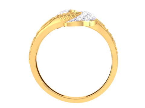 Printable 3D jewelry model of Lady diamond ring 3D Model