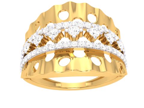 Printable 3D jewelry model of Lady diamond ring 3Dモデル