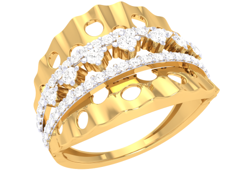 Printable 3D jewelry model of Lady diamond ring 3D Модель