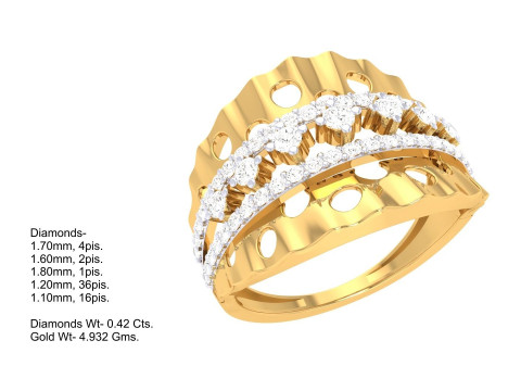 Printable 3D jewelry model of Lady diamond ring 3D Модель