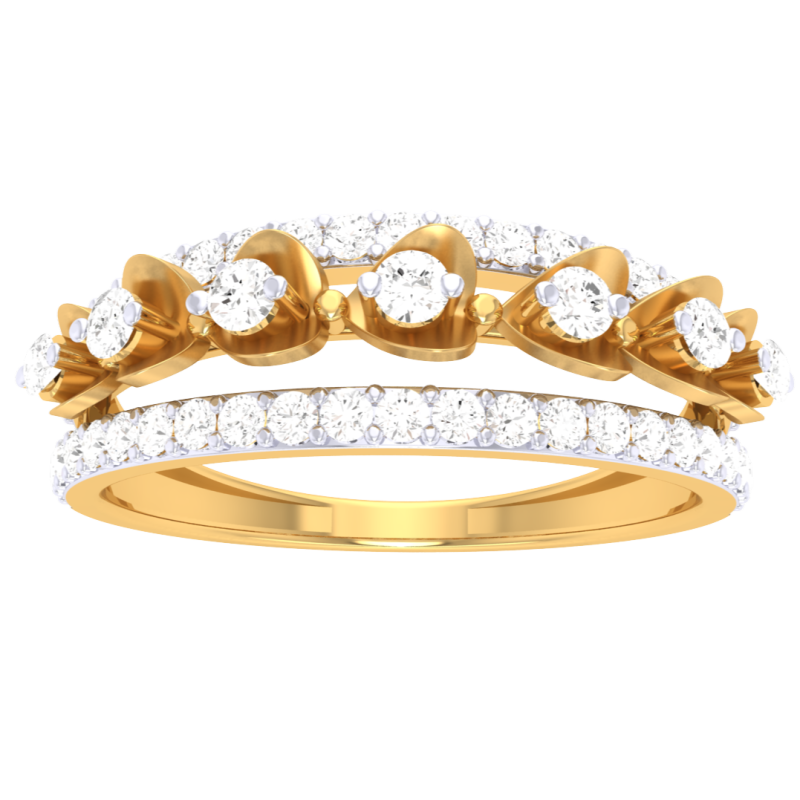 Printable 3D jewelry model of Lady diamond ring 3D Model .c4d .max .obj .3ds .fbx .stl .blend