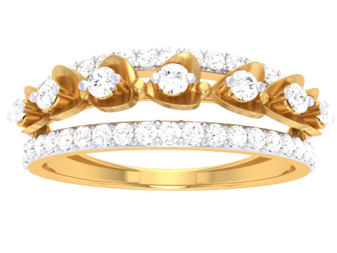 Printable 3D jewelry model of Lady diamond ring 3D Model