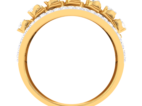 Printable 3D jewelry model of Lady diamond ring 3D Model