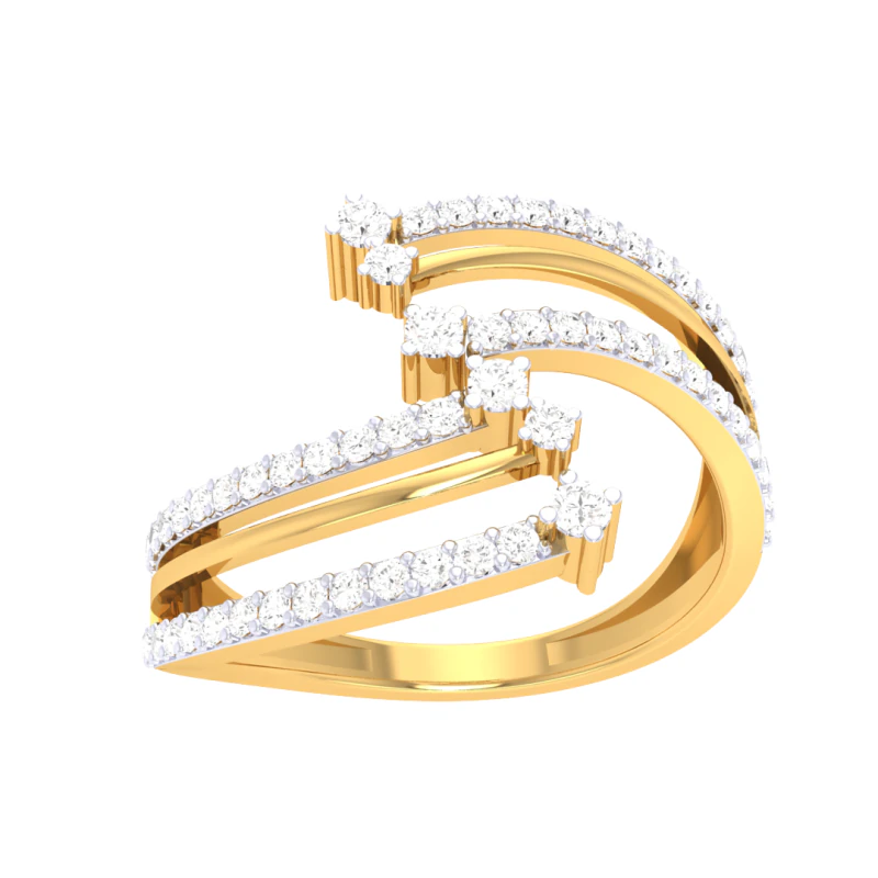 Printable 3D jewelry model of Lady diamond ring 3D Model .c4d .max .obj .3ds .fbx .stl .blend 