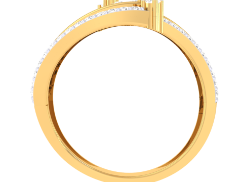 Printable 3D jewelry model of Lady diamond ring Modello 3D