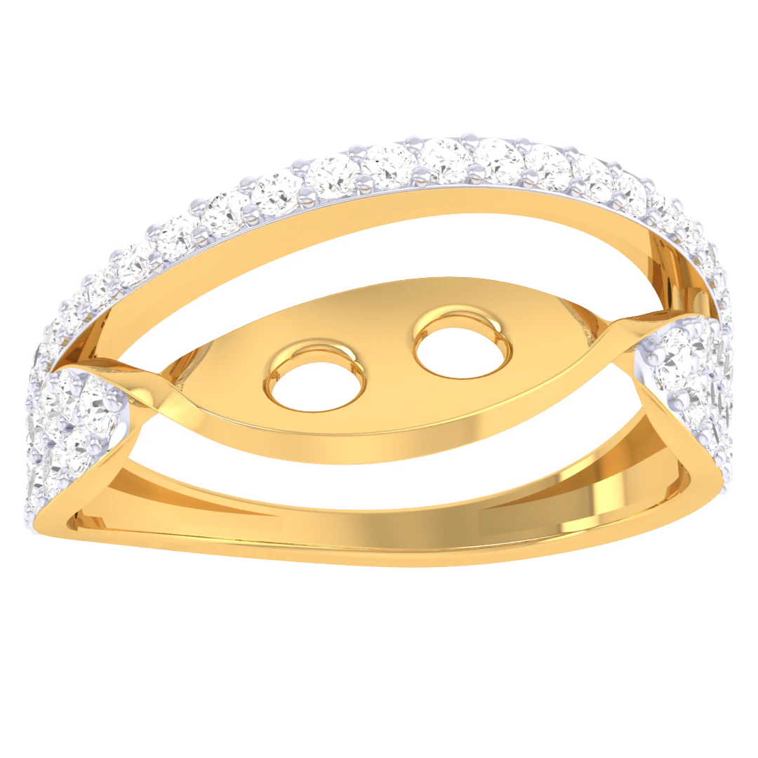Printable 3D jewelry model of Lady diamond ring 3D Model .c4d .max .obj .3ds .fbx .stl .blend