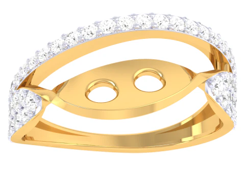 Printable 3D jewelry model of Lady diamond ring 3D Model